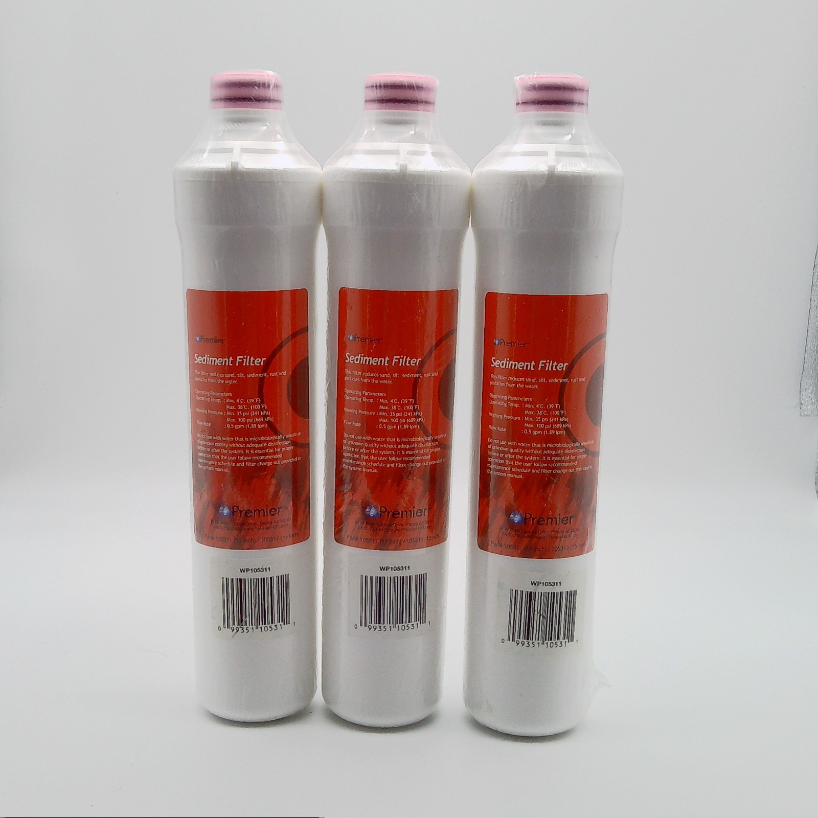 3 PK Watts Premier 105311 Sediment Filter for RO-Pure and Filter-Pure System