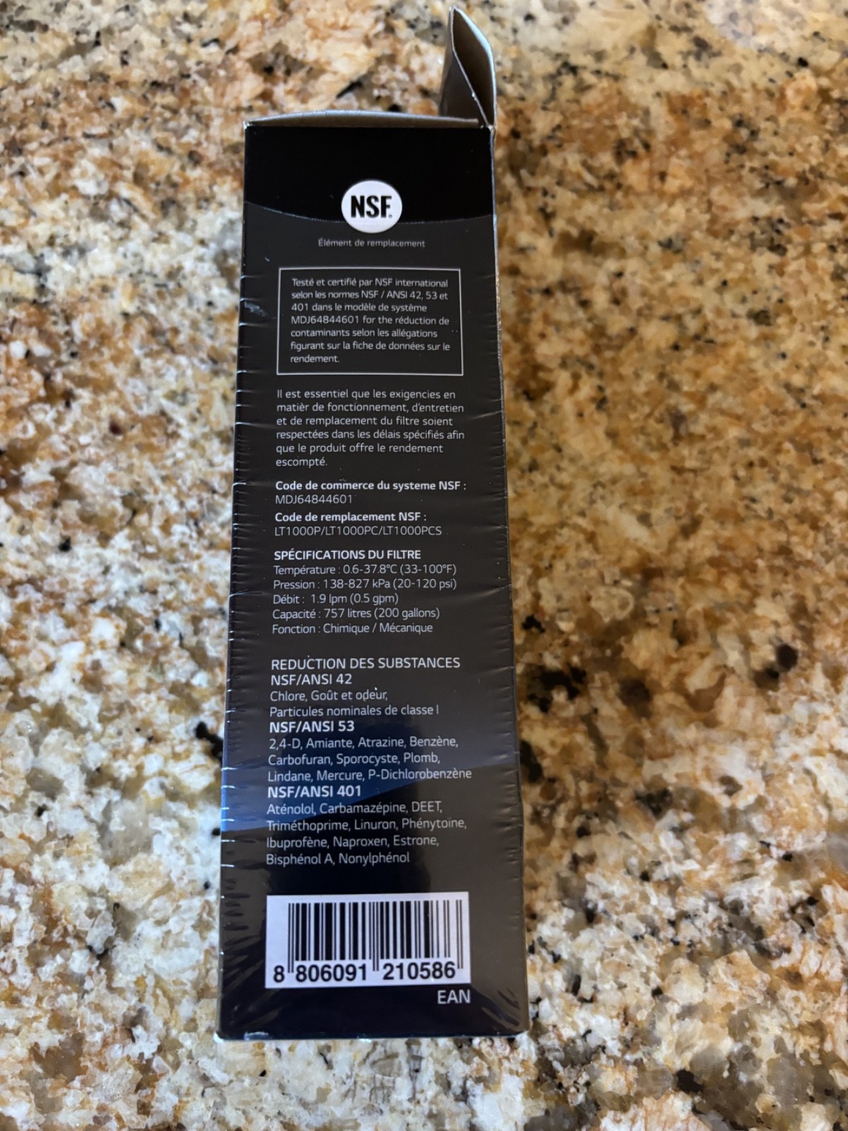Sealed New OEM LG LT1000P /PC/PCS Refrigerator Water Filter Replacement