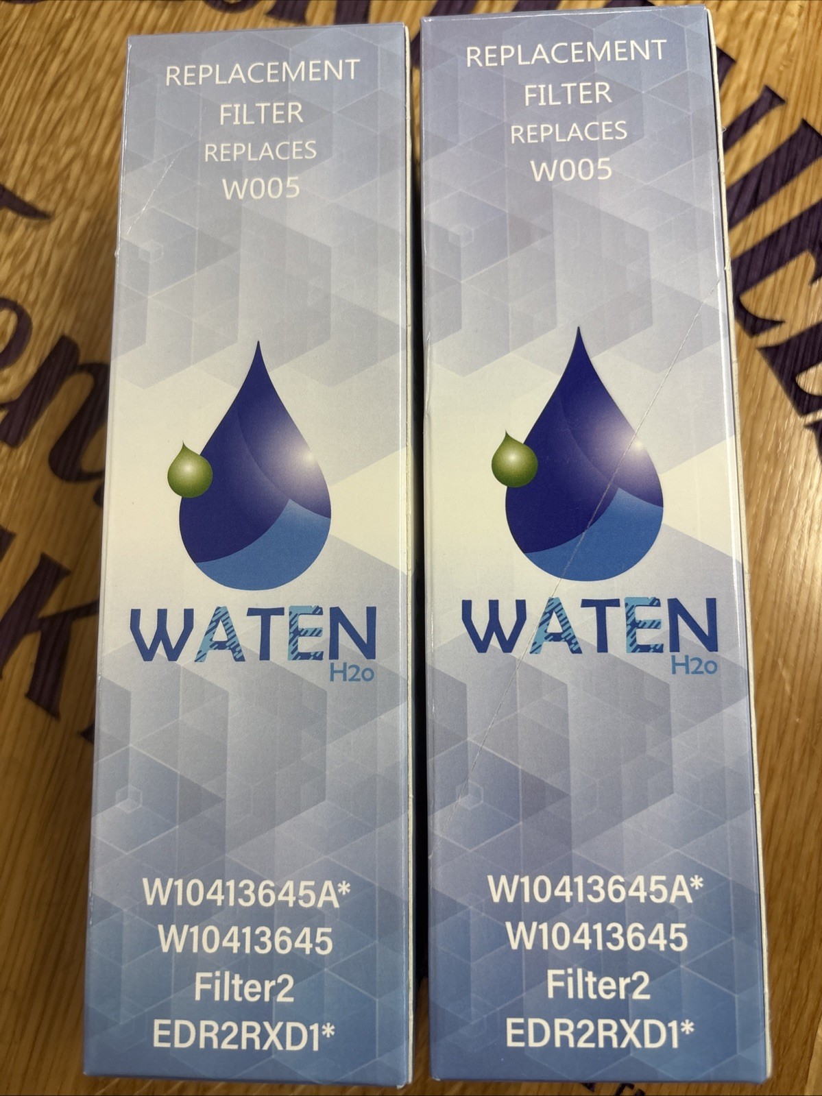 Waten H2O Replacement Filter For EDR2RXD1, W10413645A, W10413645. Replaces W005