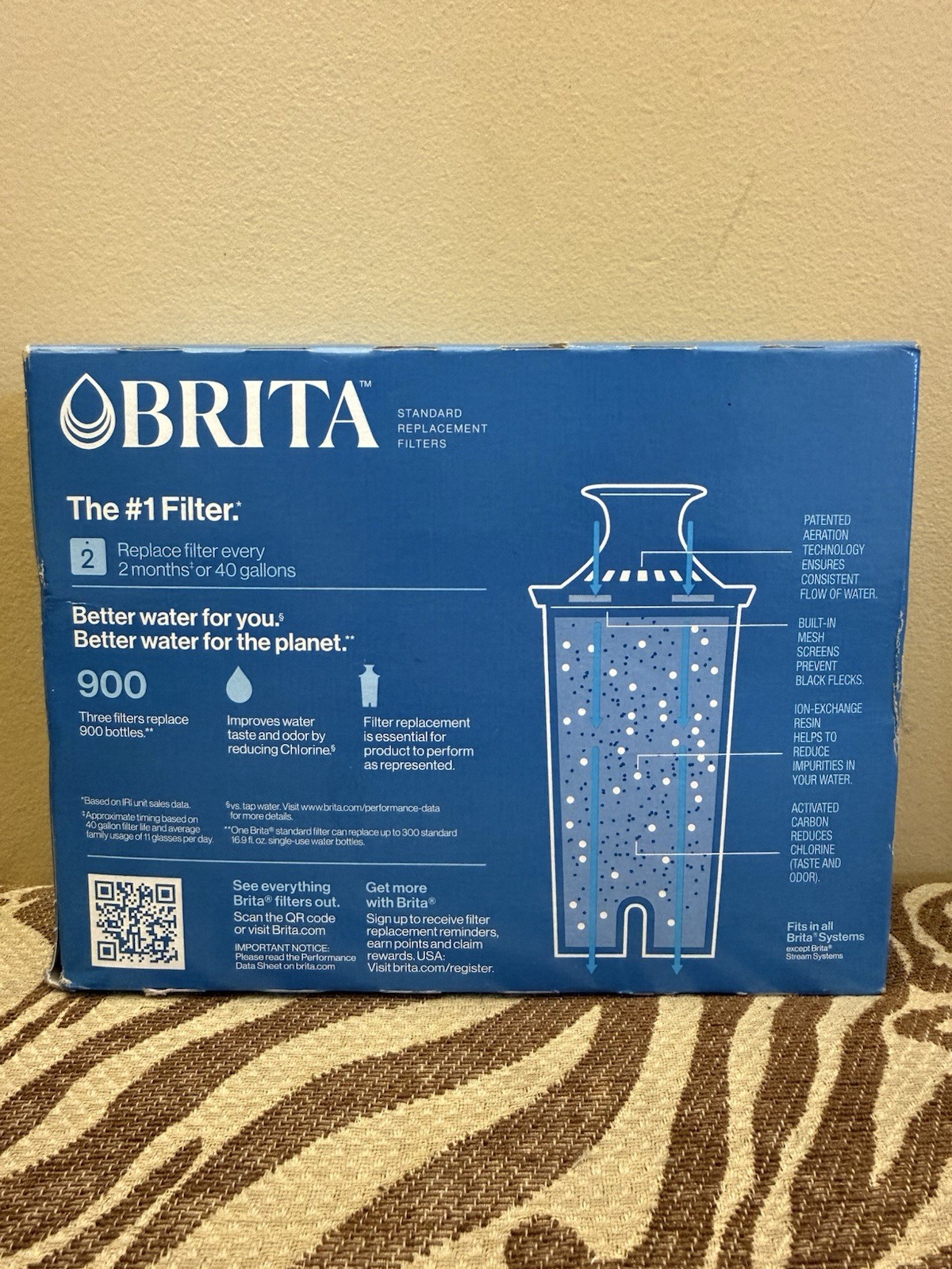 Brita 3 Pack Standard Filter Replacement For All Brita Water Pitchers Dispensers