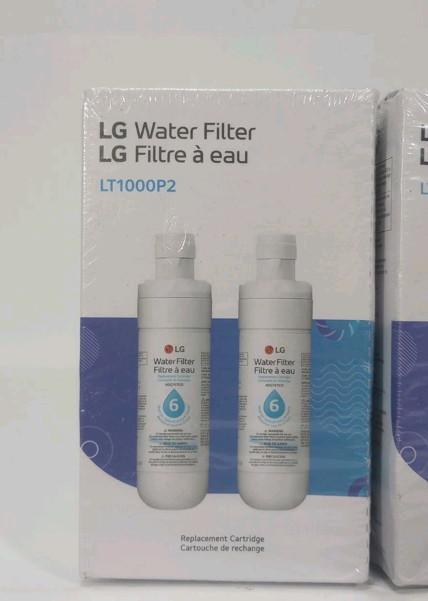2 Pk x2 Genuine LG LT1000P2 6-Month / 200 Gal Replacement Water Filters