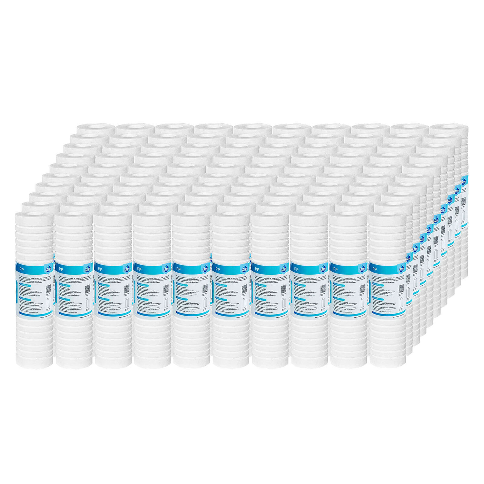 Grooved Sediment Water Filter Replacement Household 10×2.5″ 0.5/1/5 Micron 100PK
