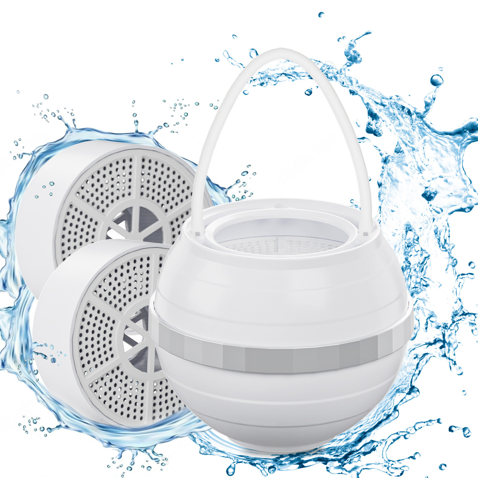 FEELSO Bath Ball Filter, 10 Stages Bath water Filter with 2 Filter Cartridges
