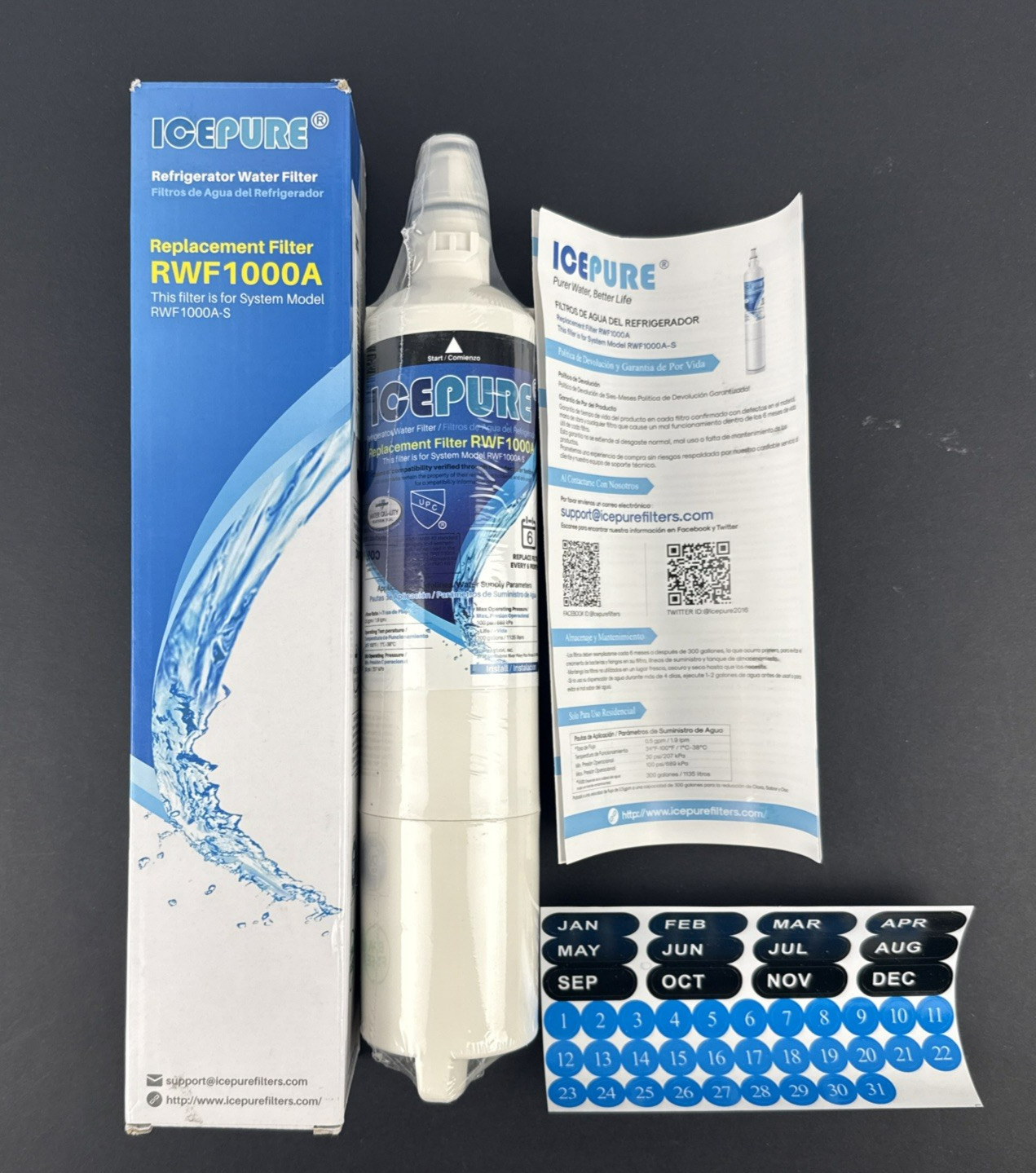 NEW SEALED IcePure RWF1000A Water Filter LG LT600P Kenmore 9990 FREE SHIP