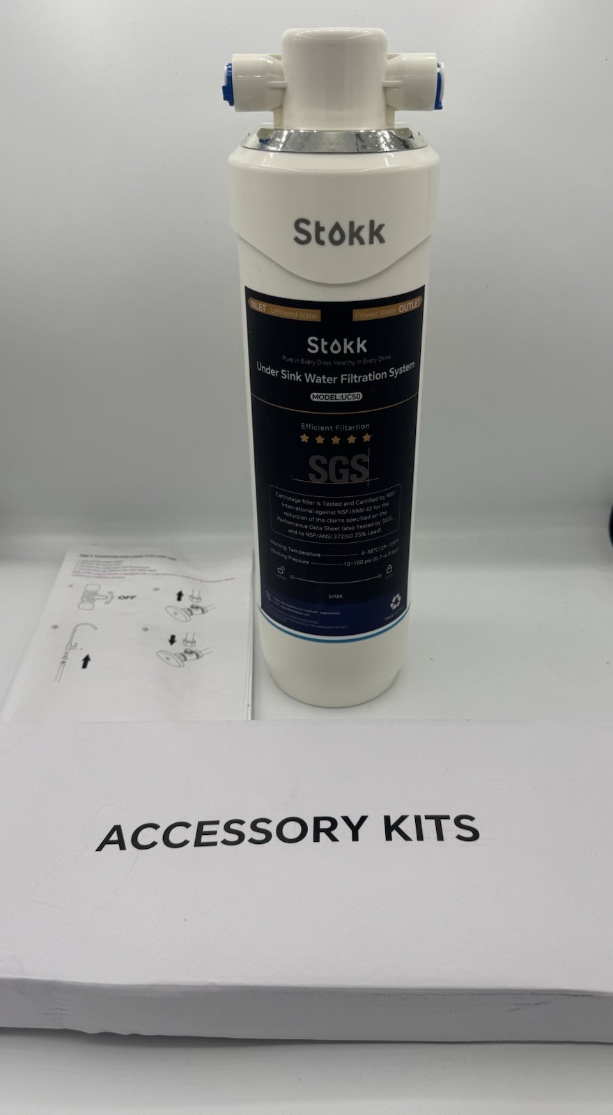 Stokk UC50 Under Sink Water Filter, Reduces Lead, Chlorine, Bad Taste & Odor