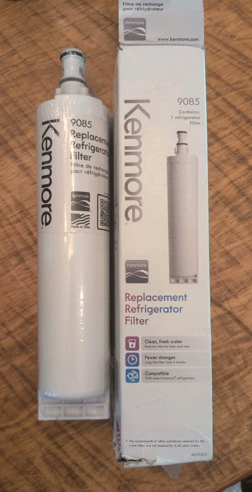 1 Pack Kenmore 9085 Refrigerator Water Filter New Sealed, * Box Wear