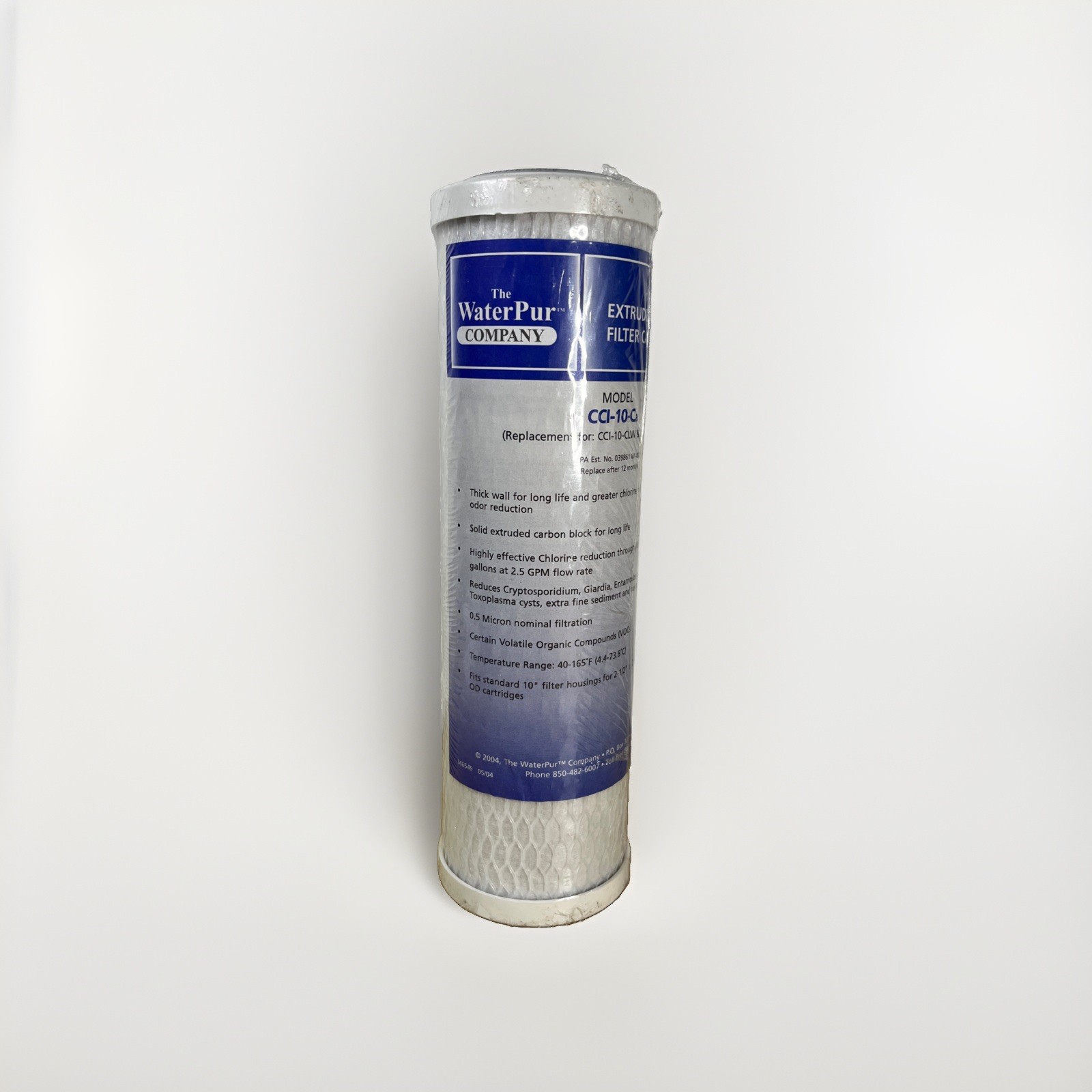 Sealed WaterPur CCI-10-Ca Extruded Carbon Filter Cartridge Block 12 Months New