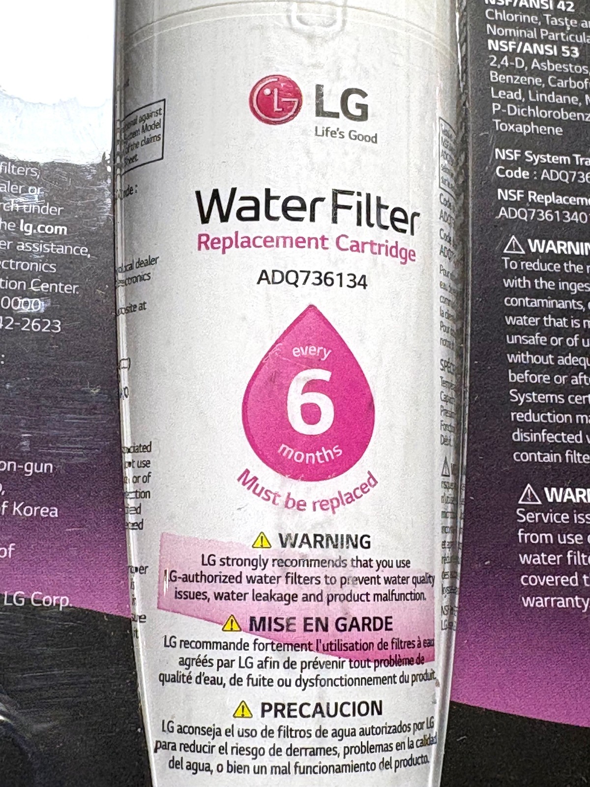 LG LT800P Lot Of 2 – 6 Month / 200 Gallon Replacement Refrigerator Water Filter