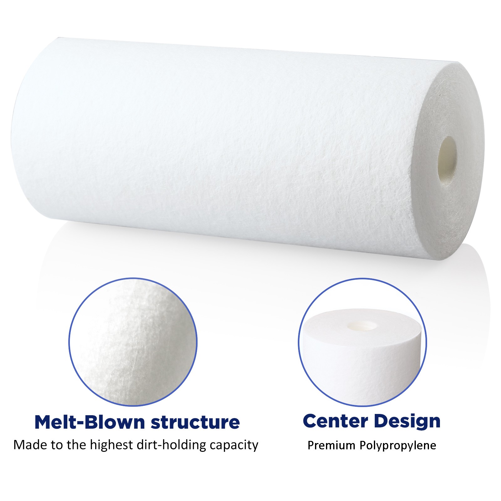 1-4PK 5 Micron 4.5″x10″ Sediment Water Filters Whole House Cartridge Replacement