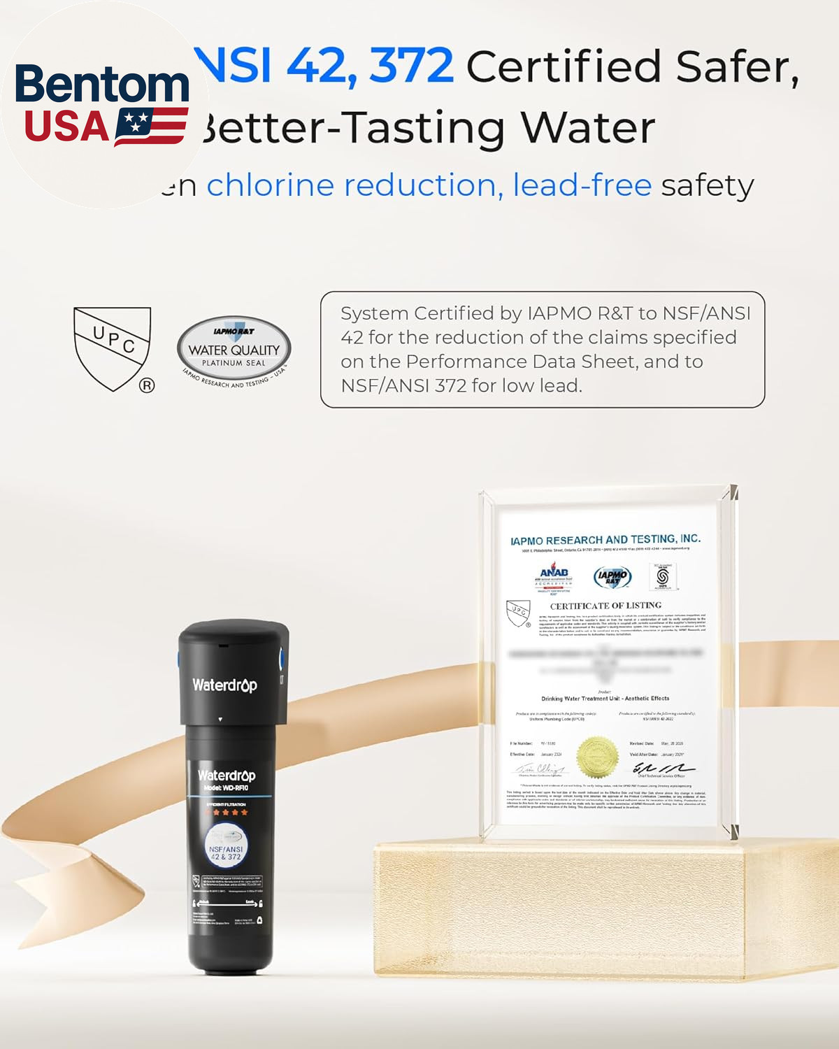 10UA under Sink Water Filter System, Reduces PFAS, PFOA/PFOS, Lead, Chlorine, Ba