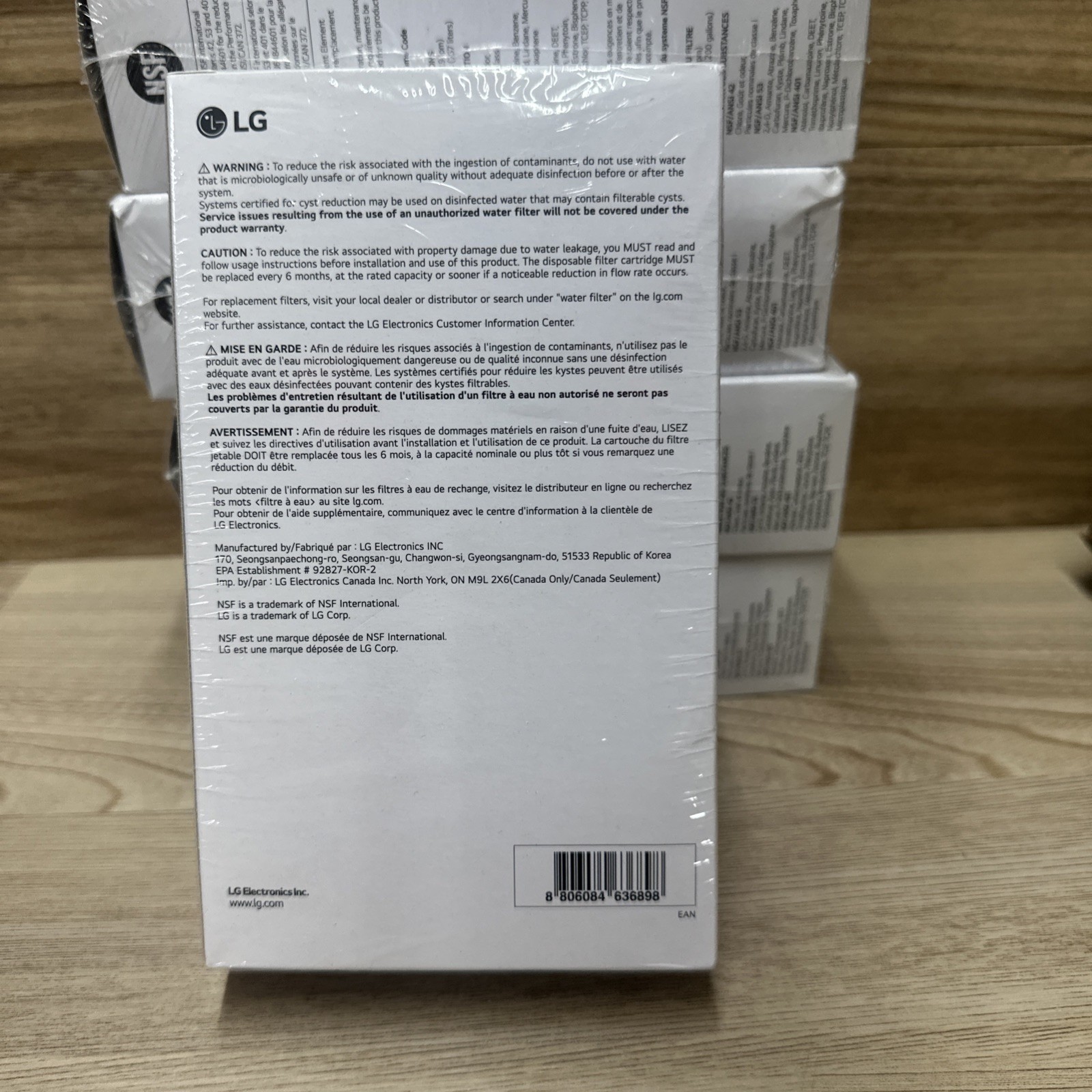 7 – 2 Pk Genuine LG LT1000P2 6-Month / 200 Gal Refrigerator Replacement