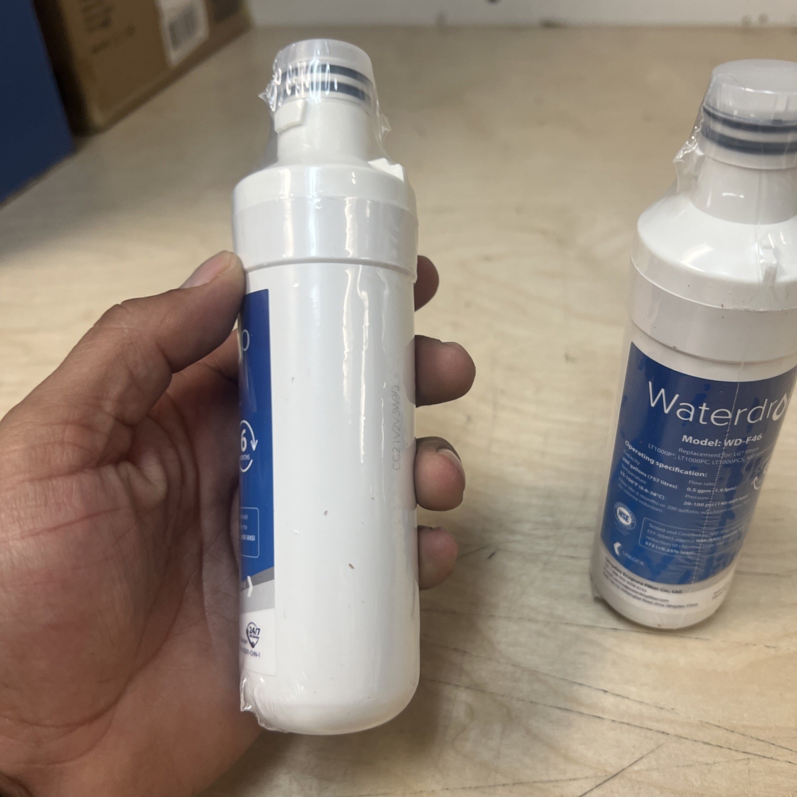 2 Pack Waterdrop Replacement Refrigerator Water Filter WD-F46
