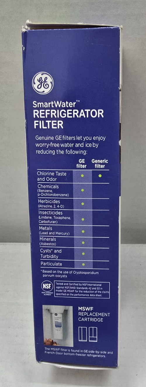 1 PACK GE MSWF refrigerator water filter replacement SmartWater filter NEW