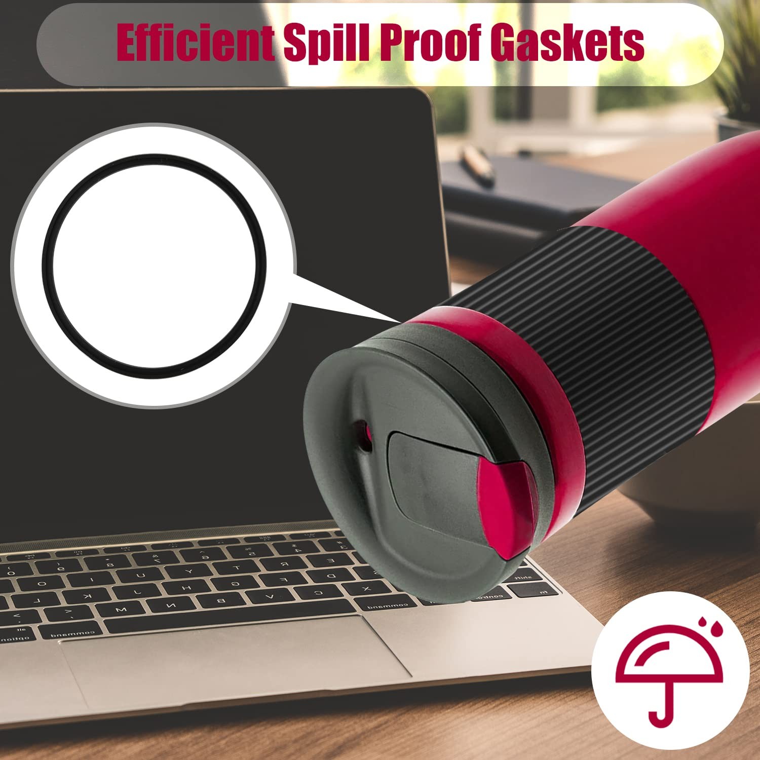 4pcs Replacement Rubber Lid Seals Compatible with 16 & 20 oz Contigo…