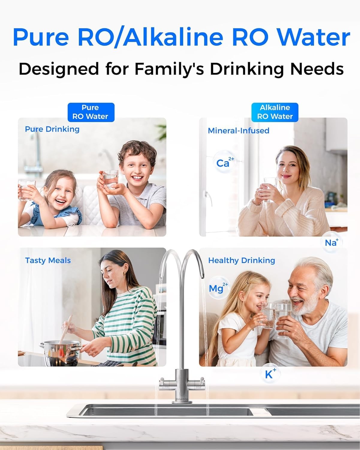 [Dual Flow] Waterdrop WD-T4-A Alkaline pH+ Reverse Osmosis Water Filter,10-Stage