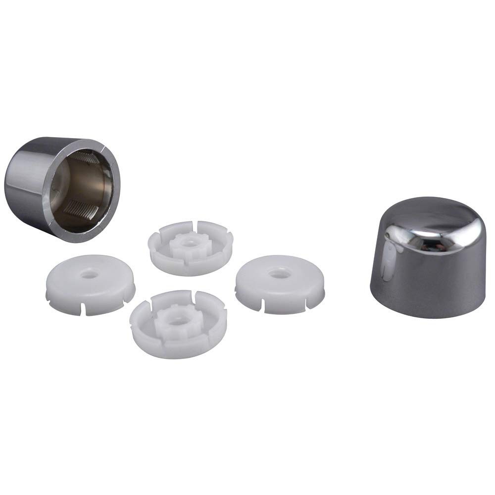 2 Count Universal Round Toilet Push-On Bolt Caps Polished Chrome Finish Pro