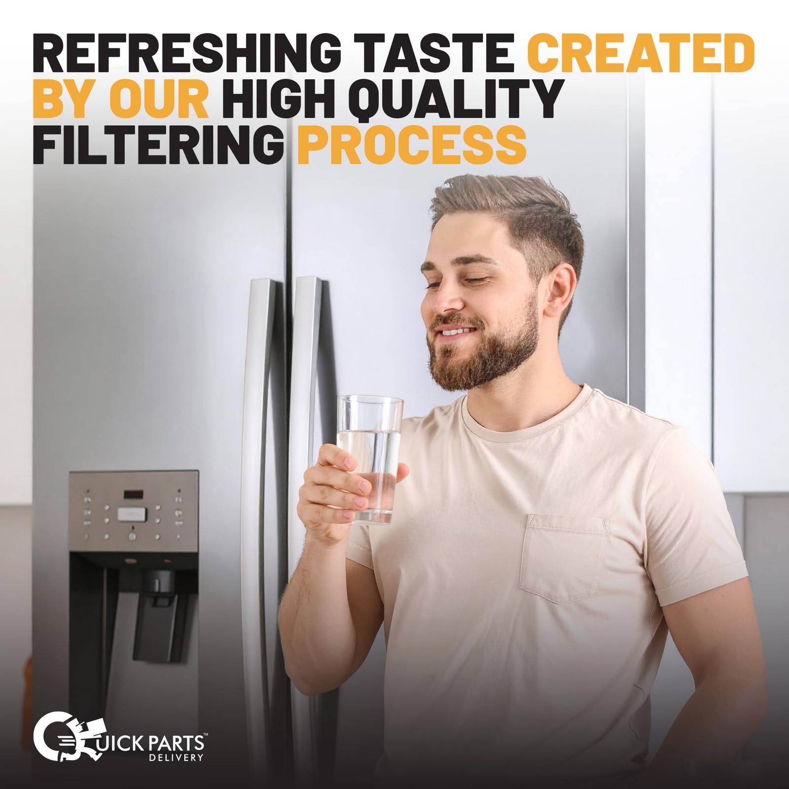 QPD-21 GE MWF Refrigerator Water Filter Replacement – Fits GE Side-by-Side Re…