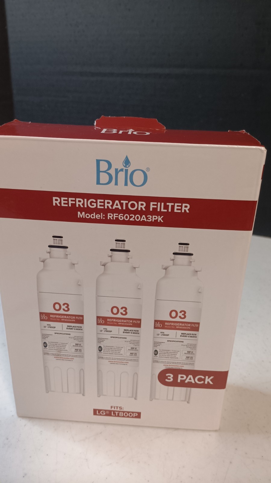 Lot of 2 Brio RF6020A Water Filters – LG Kenmore Fridge See Pics