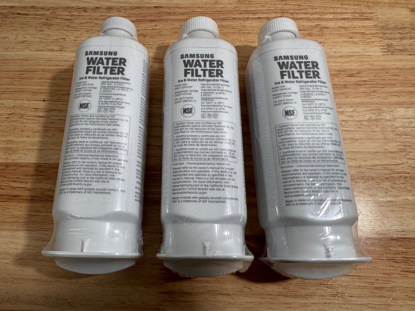 Genuine Samsung HAF-QIN/EXP REFRIGERATOR Water Filter Lot of 3