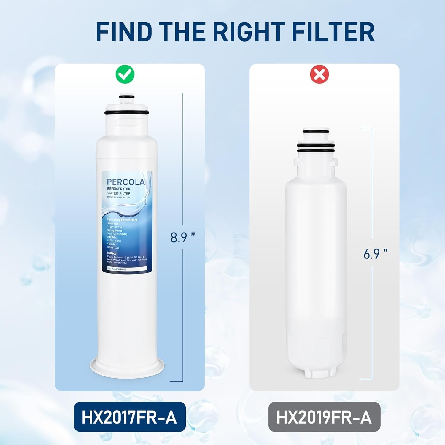 Water Filter Carbon Fiber Compatible with Hisense Refrigerator 1 Pack