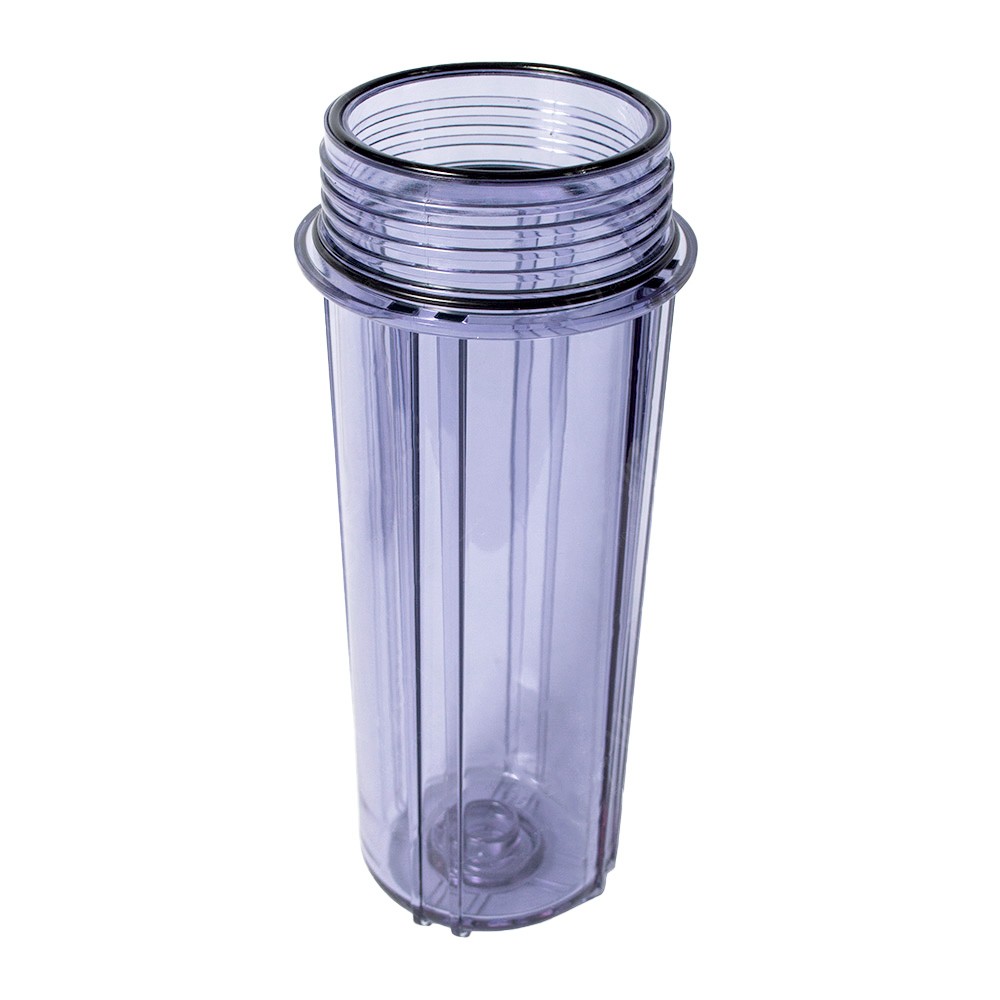 Standard 2.5×10″ Clear Filter Housing 3/4″ NPT with Pressure Release