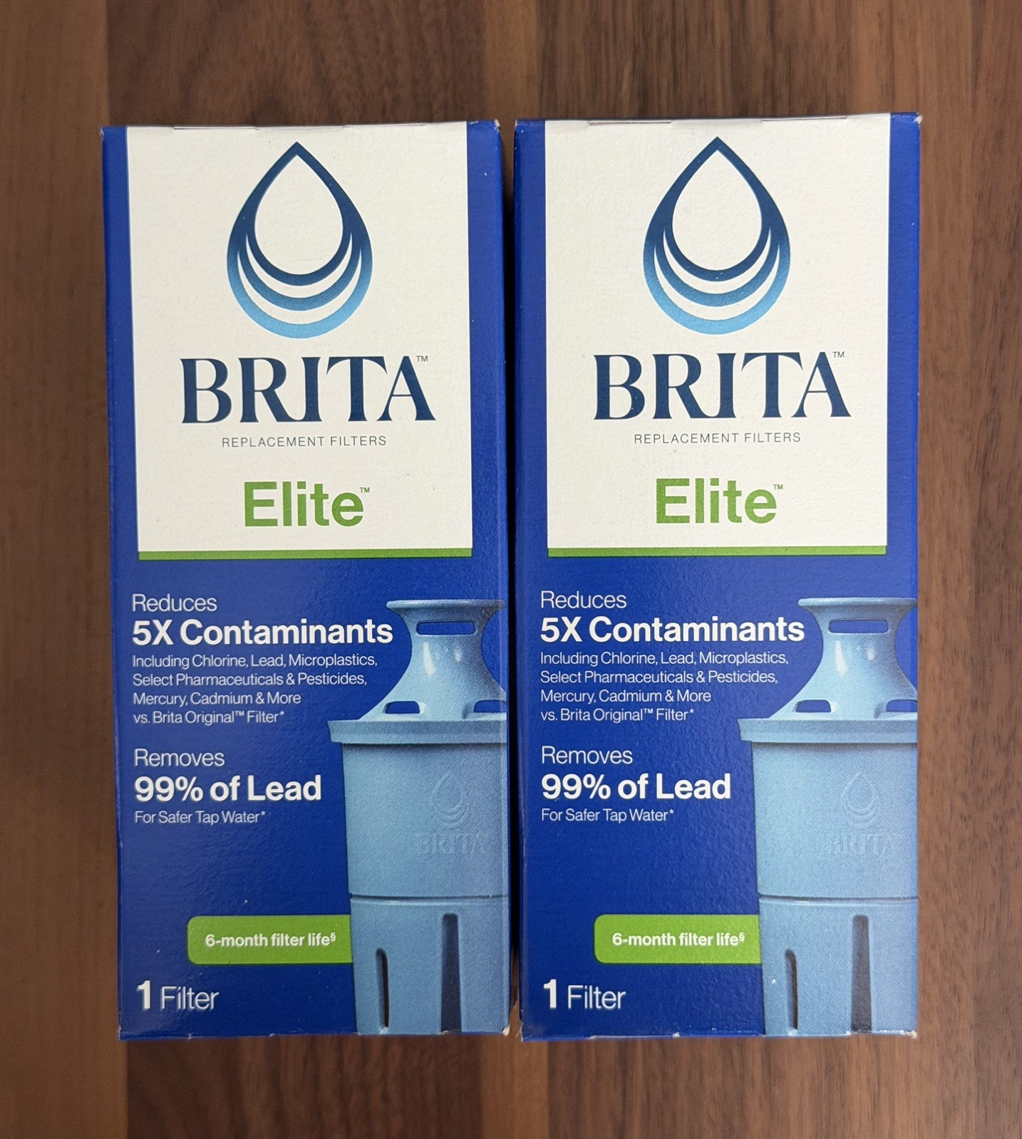 Brita Elite Longlast Replacement Filters for Pitcher Dispensers – 2 Count – NIB
